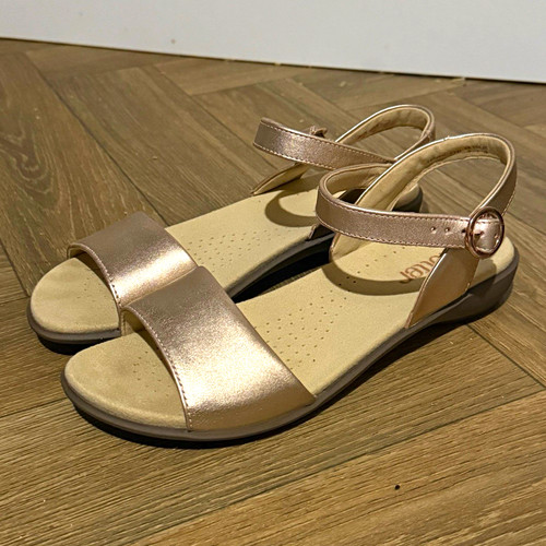 Hotter rose gold leather flat - hotter,