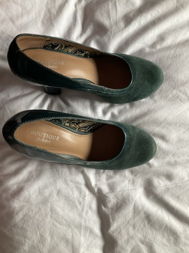 Dark green suede leather - dark,