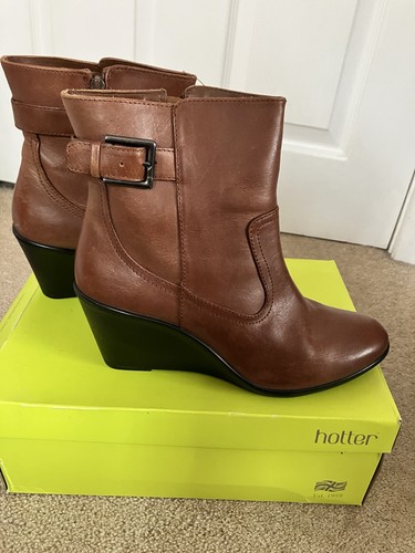 Women brown leather - brown, hotter