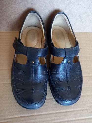 Hotter black leather shoes - hotter,