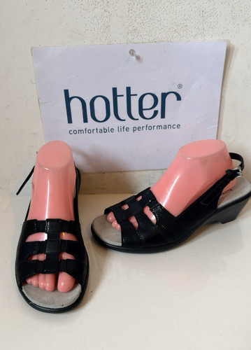 Hotter mango leather sandals - mango,