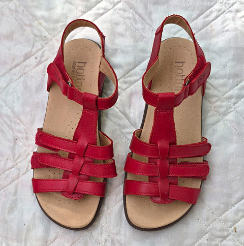 Hotter women red leather - red,