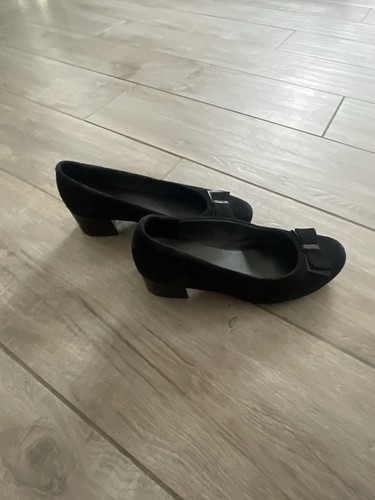Hotter black suede kitten - suede,